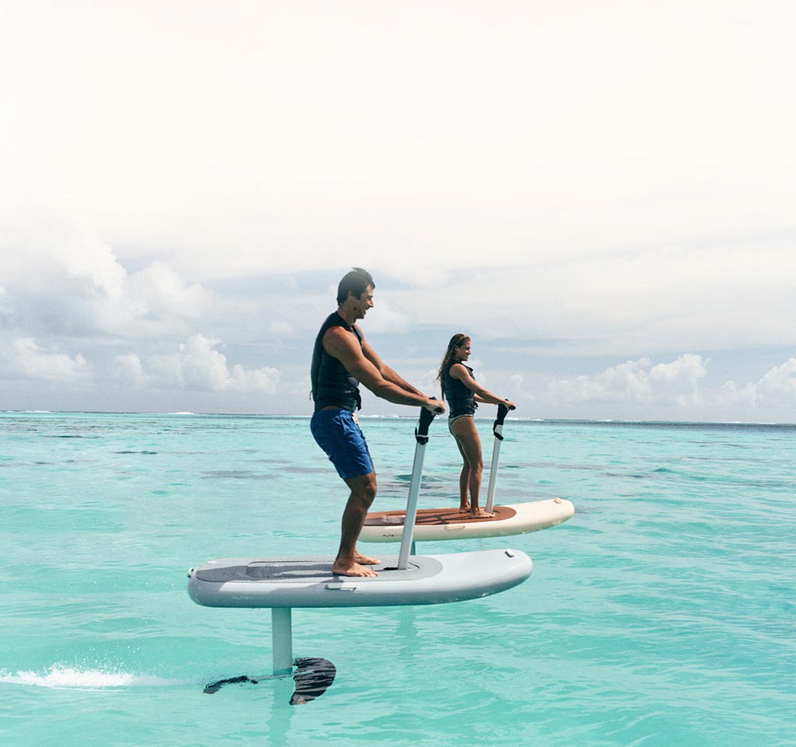 Fliteboard mit zwei Fahrern