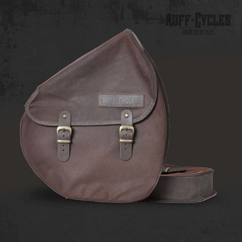 Ruff-Cycles-Ruffian-Satteltasche-Saddlebag-Slim-Brown-Lying
