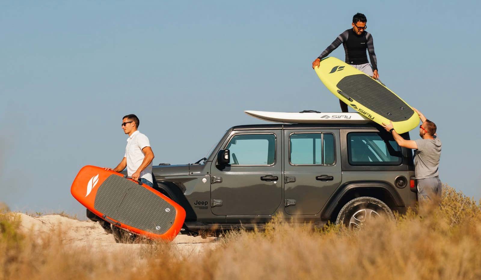 E-Surfboards Gepäck Auto