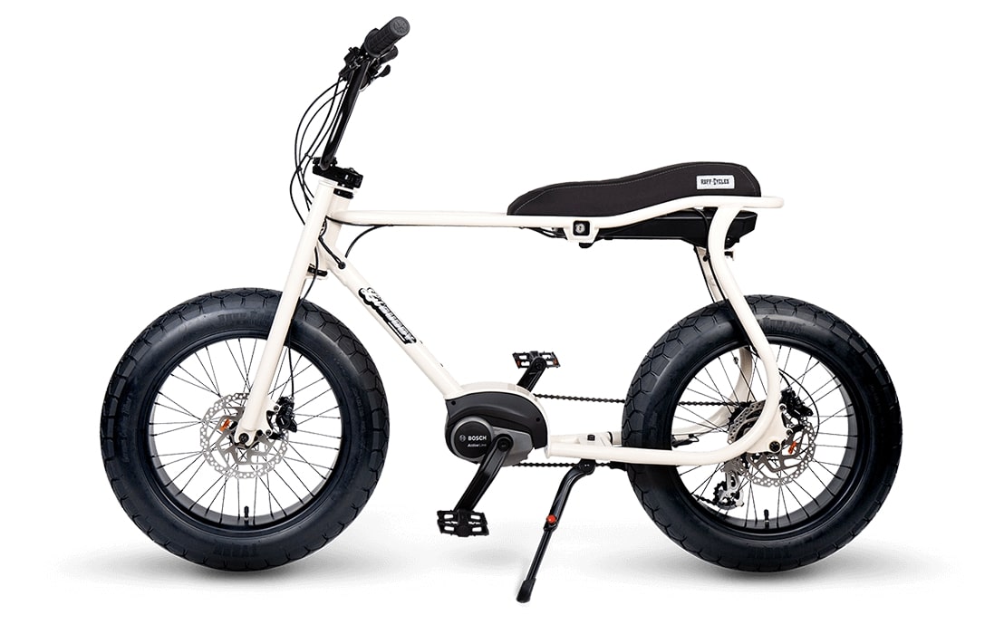 RUFF-CYCLES-Lil-Buddy-E-Bike-2021-Pearlwhite-mit schwarzen Details seitlich 4