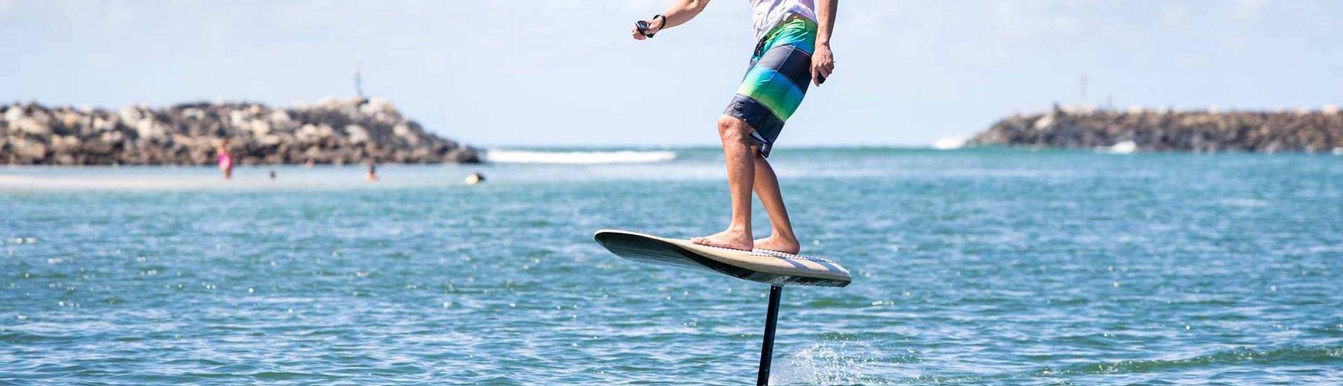 Surfing with E-Surfboard