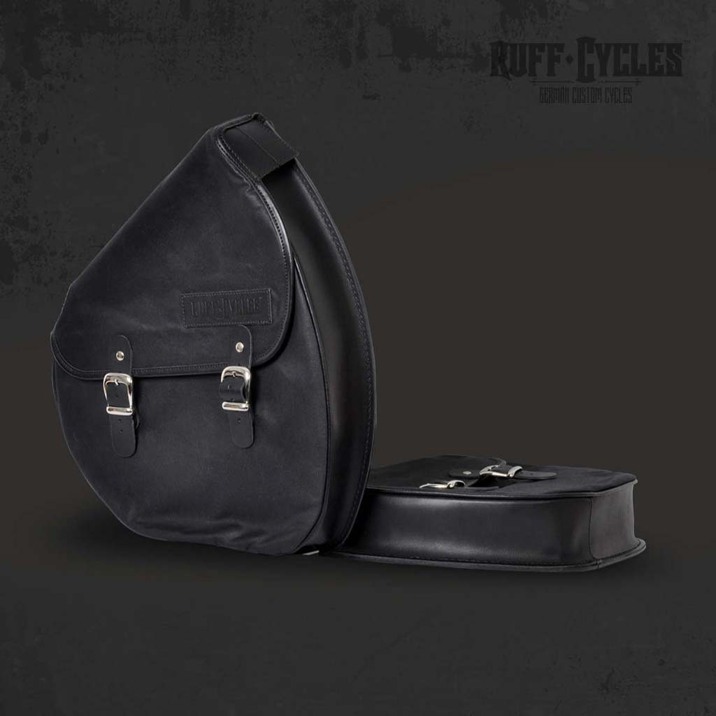 Ruff-Cycles-Ruffian-Satteltasche-Saddlebag-Slim-Black-Front-Lying