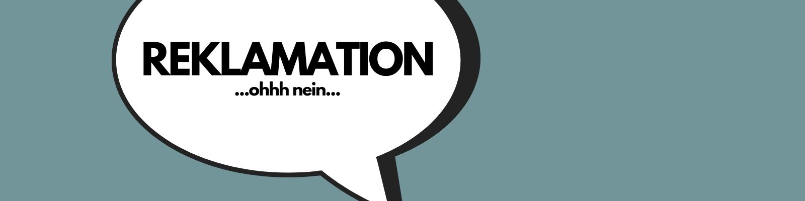 Reklamation Formular mit Sprechblase