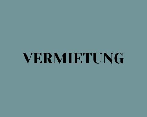 Service Vermietung blau mit schwarzer Schrift