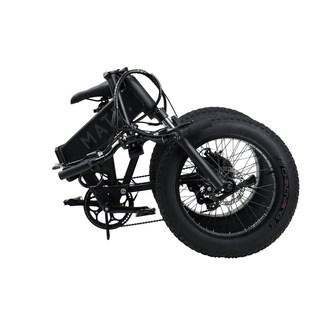Mate X E-Fatbike schwarz-geklappt seitlich